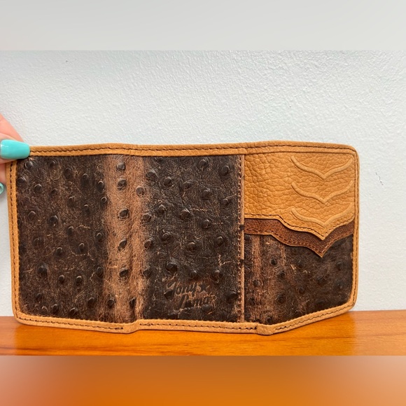TONY LAMA NIB NWT Bifold Mens Western Wallet Leather Embossed Ostrich RFID - Picture 8 of 9